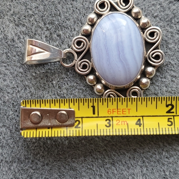 CII Mexico Sterling Blue Lace Agate Set - Picture 10 of 12